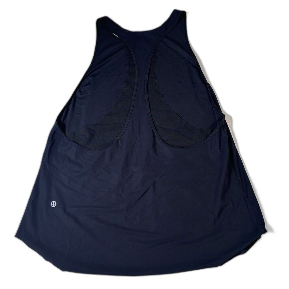 Lululemon Black Sculpt Tank II Top Sheer Mesh Panels  Women's Sz 6 Yoga Workout